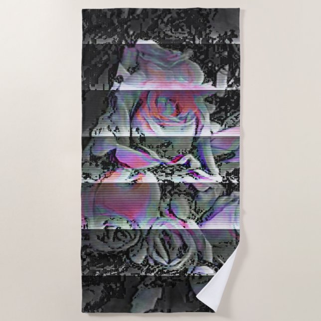 Techno Bouquet  Beach Towel (Front)