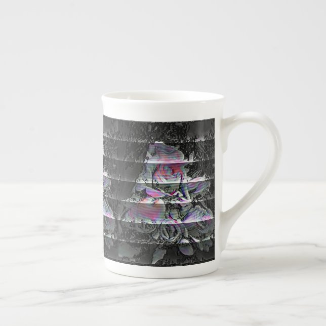Techno Bouquet    Bone China Mug (Right)
