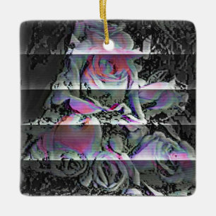 Techno Bouquet Ceramic Ornament