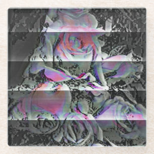 Techno Bouquet  Glass Coaster