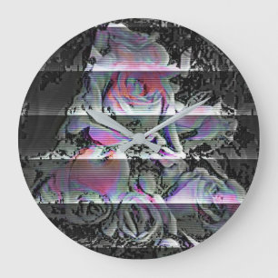 Techno Bouquet  Large Clock