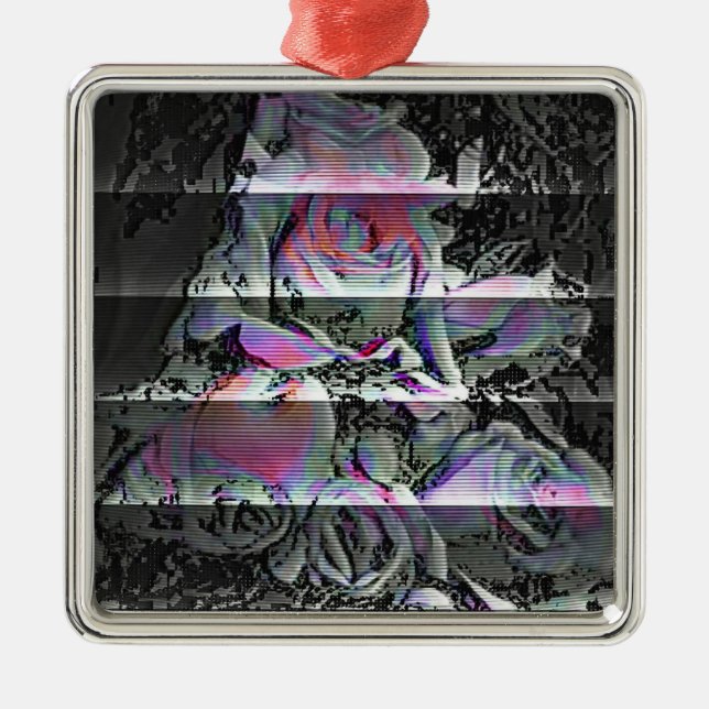 Techno Bouquet   Metal Ornament (Front)