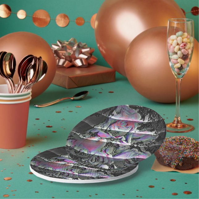 Techno Bouquet  Paper Plate (Multi)