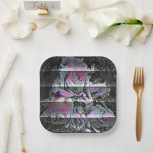 Techno Bouquet Paper Plate