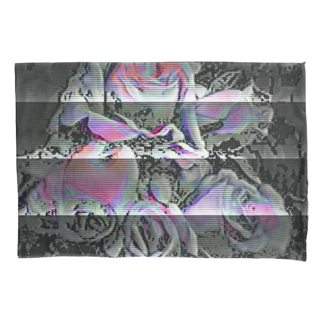 Techno Bouquet   Pillowcase (Front-Left)