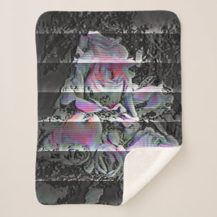 Techno Bouquet Sherpa Blanket