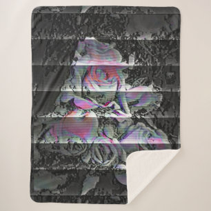 Techno Bouquet Sherpa Blanket