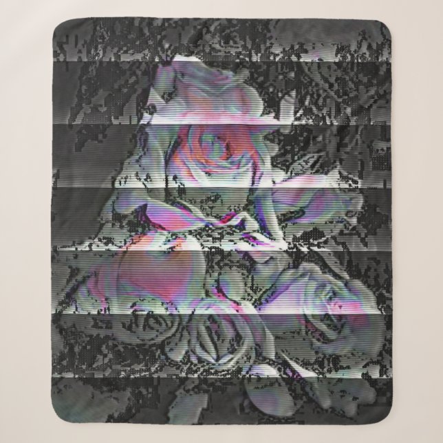 Techno Bouquet  Sherpa Blanket (Front)