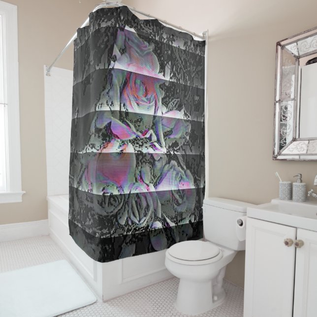 Techno Bouquet  Shower Curtain (In Situ)