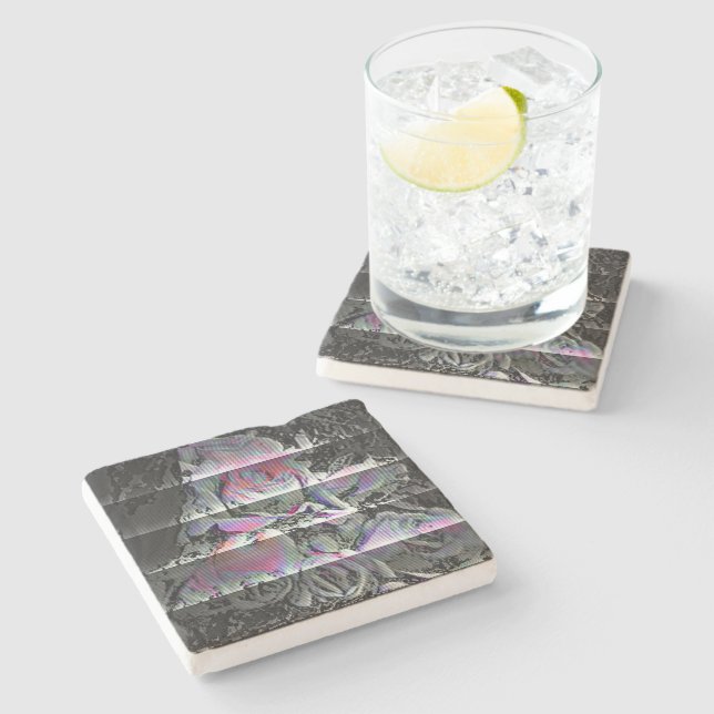 Techno Bouquet  Stone Coaster (Side)
