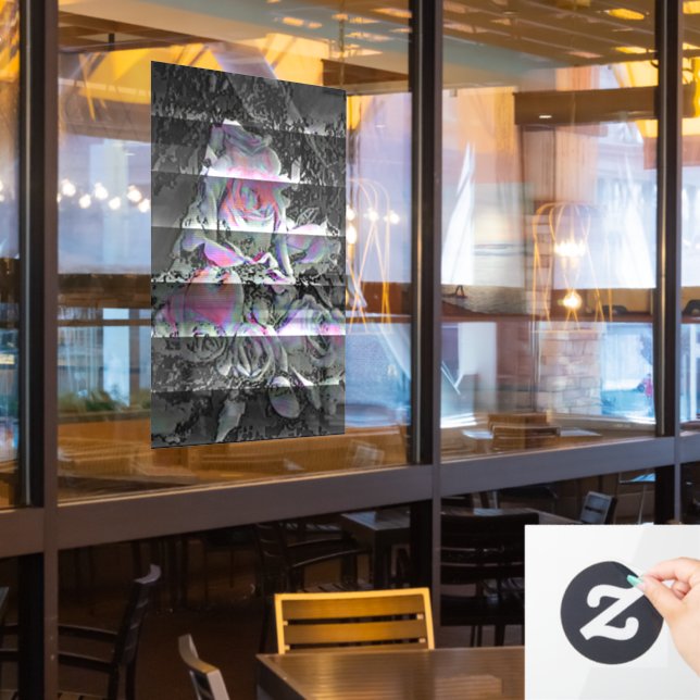 Techno Bouquet  Window Cling (Restaurant Window)