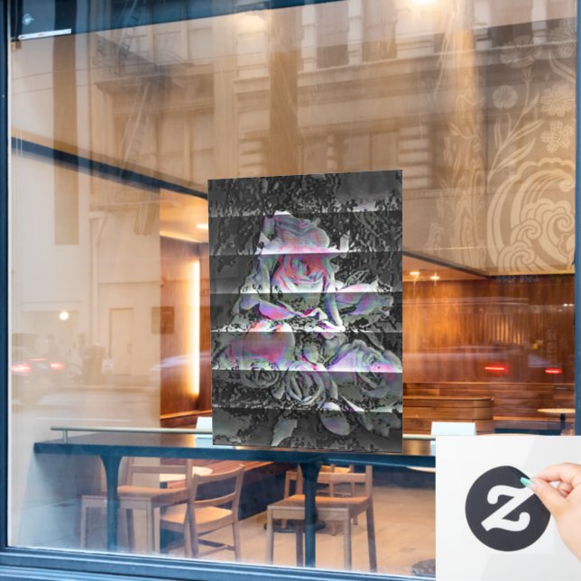 Techno Bouquet  Window Cling (Cafe Window)