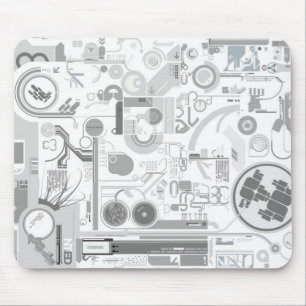 techno computer chip hard drive vector experiment mouse pad