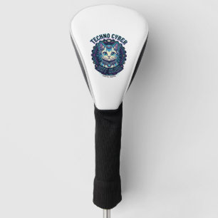 Techno Cyber Cat Funny Cat Lover Design - Techno C Golf Head Cover