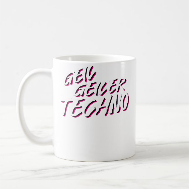 Techno Edm House Music Acid Electro Coffee Mug (Left)