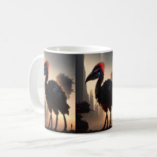 "Techno-Feathers: The Futuristic Emu Robot" Coffee Mug