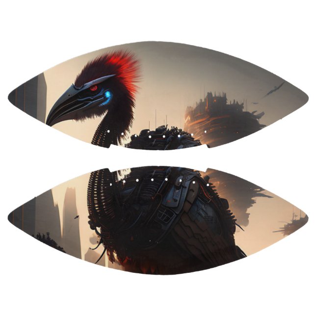 "Techno-Feathers: The Futuristic Emu Robot" Football (Panels)