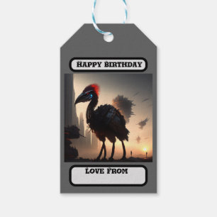 "Techno-Feathers: The Futuristic Emu Robot" Gift Tags