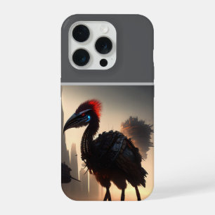 "Techno-Feathers: The Futuristic Emu Robot" iPhone 15 Pro Case