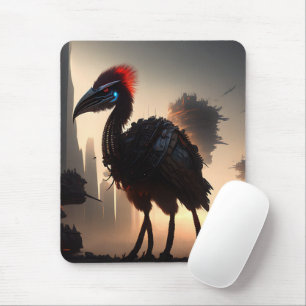 "Techno-Feathers: The Futuristic Emu Robot" Mouse Pad