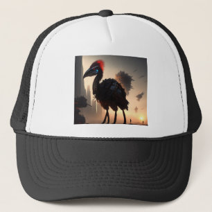 "Techno-Feathers: The Futuristic Emu Robot" Trucker Hat