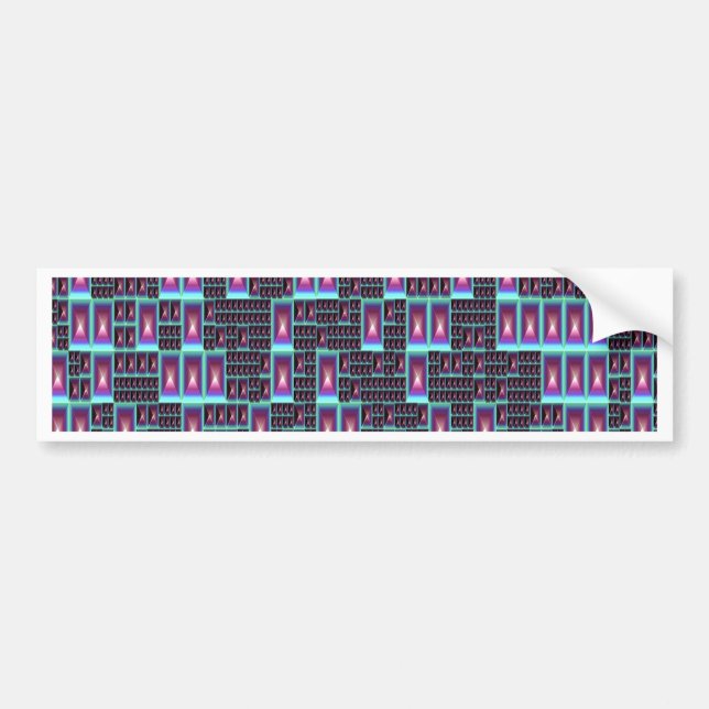 Techno fractal wallpaper bumper sticker (Front)