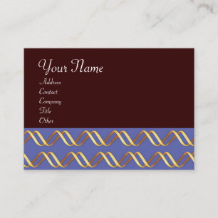 TECHNO INFINITE Gold Swirls In Blue Brown Business Card