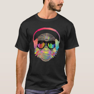 Techno Monkey Rave DJ Music Electro Festival Hards T-Shirt