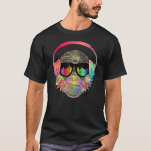 Techno Monkey Rave DJ Music Electro Festival Hards T-Shirt