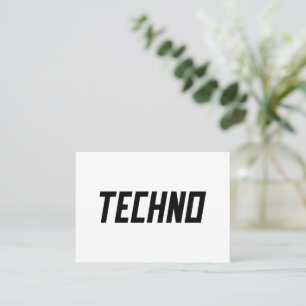 TECHNO Music Business Card