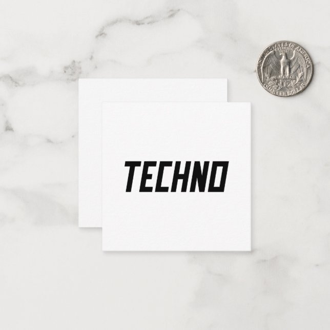 TECHNO Music Card (Front/Back In Situ)