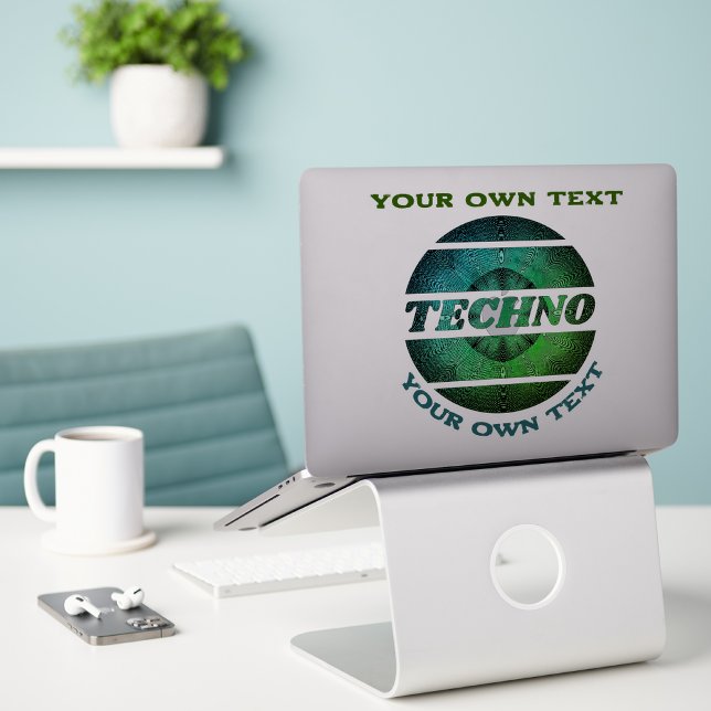 Techno music dj promotion Custom-Cut Vinyl Sticker (Creator Uploaded)