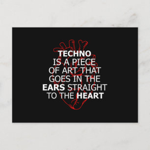 Techno Music DJ Rave Electro Festival Gift Idea Postcard