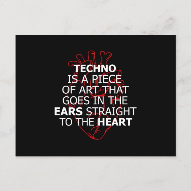 Techno Music DJ Rave Electro Festival Gift Idea Postcard (Front)