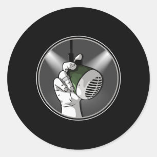 Techno Music DJ Rave Electro Trance Gift Idea Classic Round Sticker