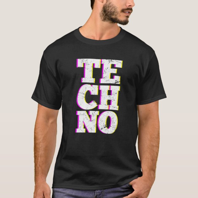 Techno Music Festival Electro Deep House Hardtekk  T-Shirt (Front)