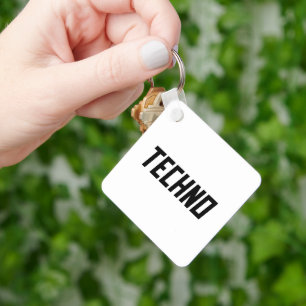 TECHNO Music Key Ring