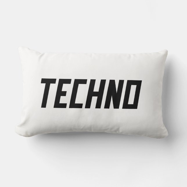 TECHNO Music Lumbar Cushion (Front)