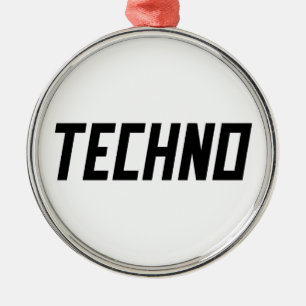TECHNO Music Metal Ornament
