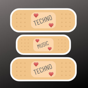 Techno music Patch / bandaid, Techno cures wounds
