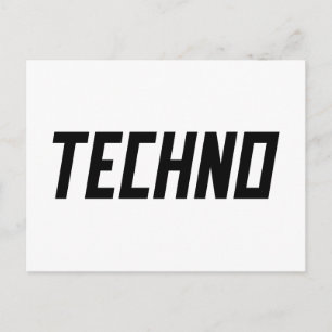 TECHNO Music Postcard