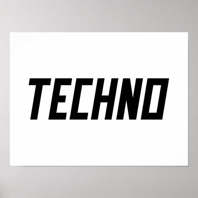 TECHNO Music Poster (Front)