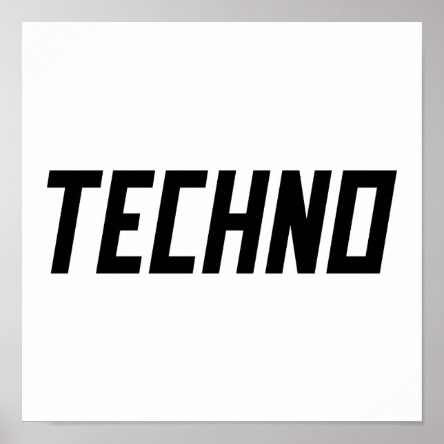 TECHNO Music Poster (Front)