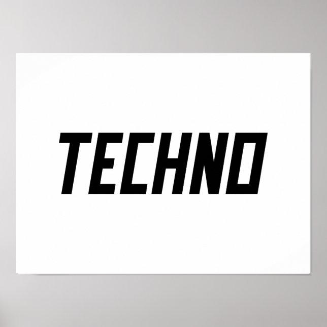 TECHNO Music Poster (Front)