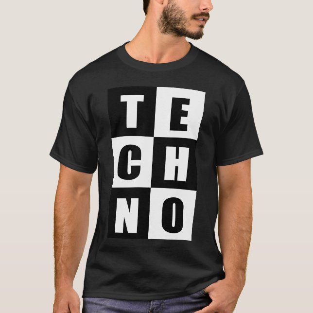 Techno music quotes friends T-Shirt (Front)