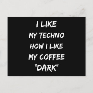 Techno Music Rave DJ Electro Festival Gift Idea Postcard
