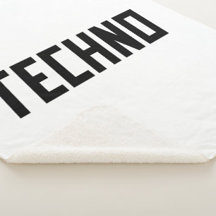 TECHNO Music Sherpa Blanket