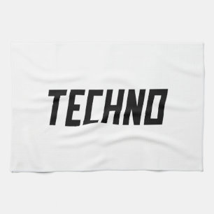 TECHNO Music Tea Towel