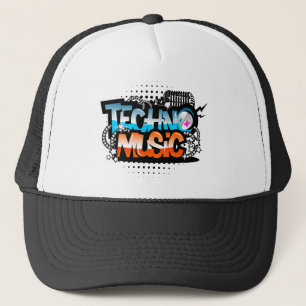 Techno Music Trucker Hat