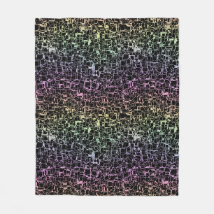 techno rainbo : fleece blanket